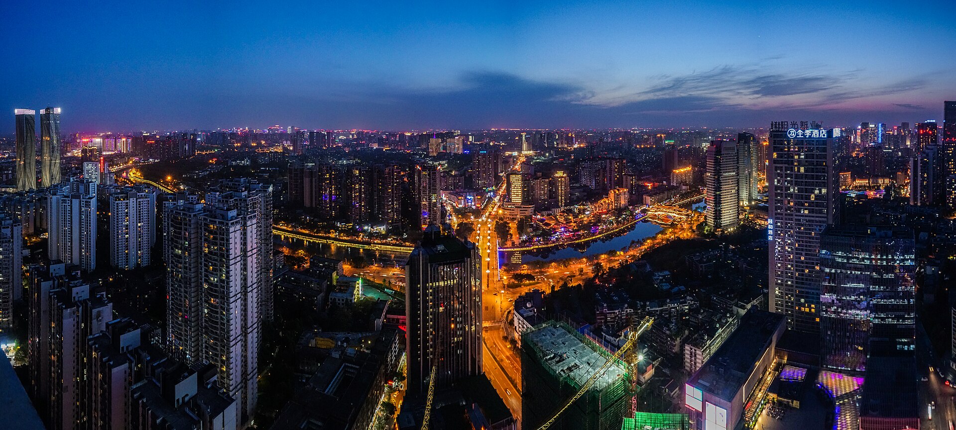 Chinese old town at night